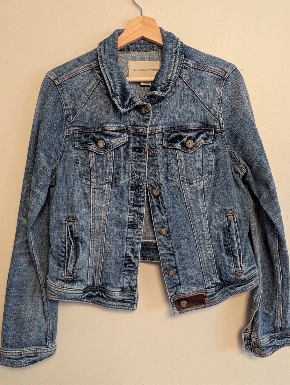 Anthropologie x Pilcro and The Letterpress Denim Cropped Jacket